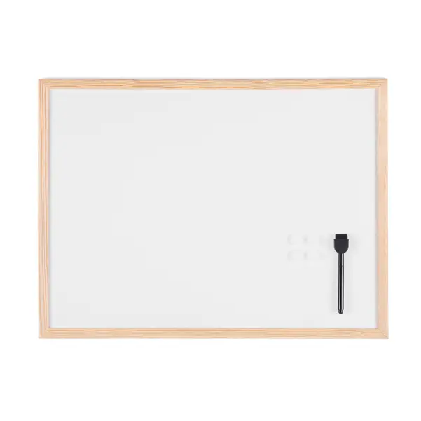 1x Lavagna bianca magnetica 45x60cm cornice legno Starline