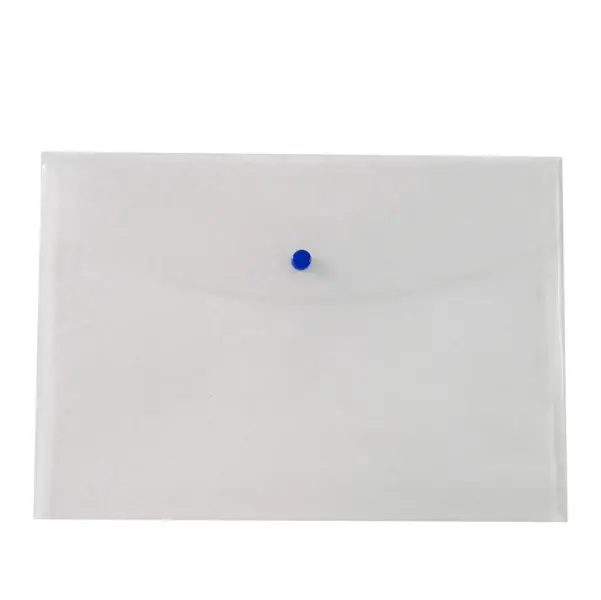 5x BUSTA CON BOTTONE 22x30cm TRASPARENTE Starline