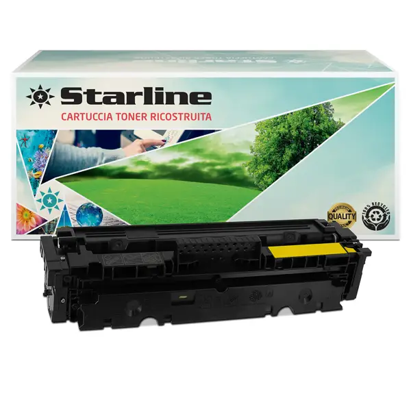 1x Starline Toner Giallo per HP Laserjet M 450- 454- 455- 470- 479