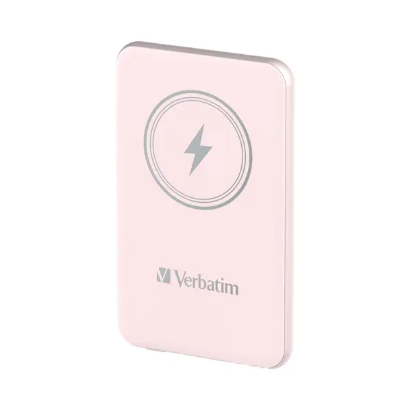 1x Power Bank Wireless Magnetico 5000 mAh Rosa_ Verbatim