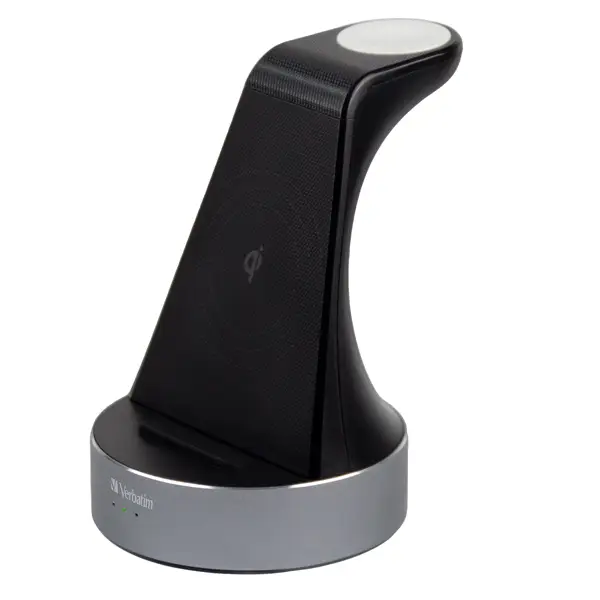 1x Verbatim Supporto di ricarica wireless 2-in-1