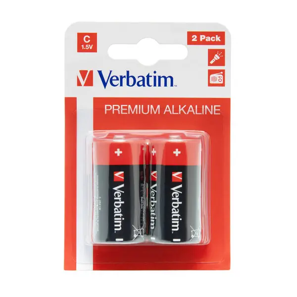 1x SCATOLA 2 PILE C ALKALINE MEZZA TORCIA