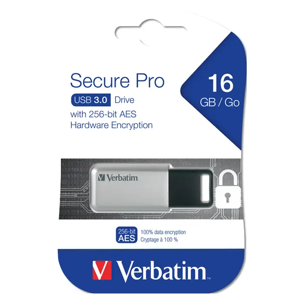 1x USB SECURE DATA PRO DRIVE 16GB (PC  MAC)