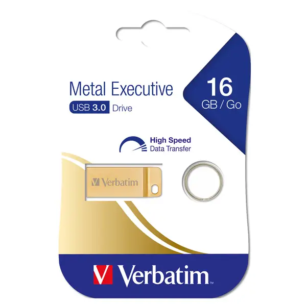 1x METAL EXECUTIVE USB32.0 DRIVE GOLD 16GB