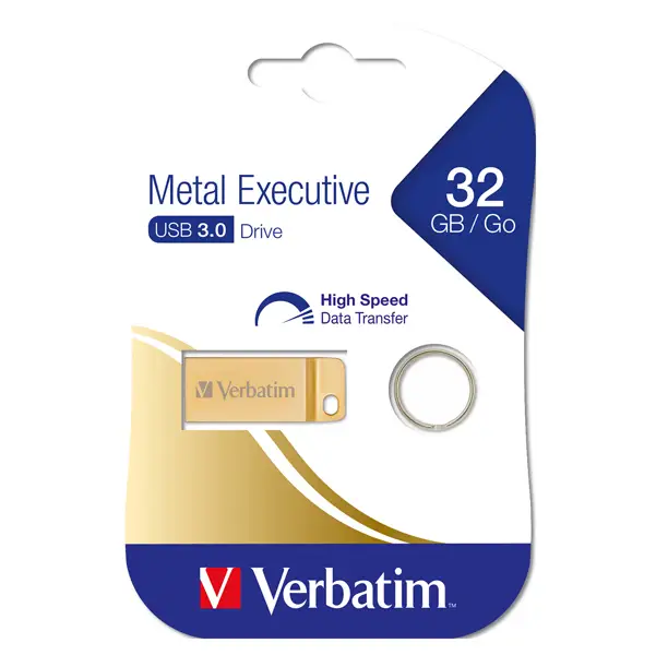 1x METAL EXECUTIVE USB32.0 DRIVE GOLD 32GB