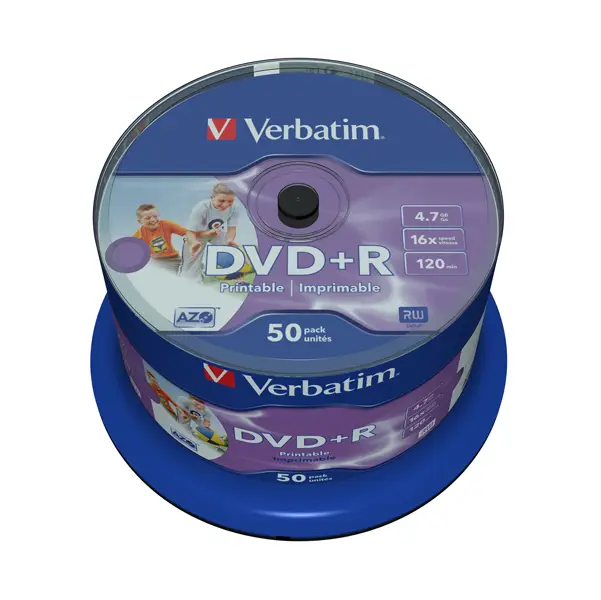 1x SCATOLA 50 DVD+R 4.7GB / 120' STAMPABILE WIDE PRINT NO ID NR. SPINDLE