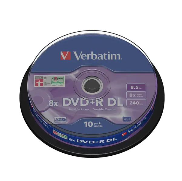 1x SCATOLA 10 DVD+R DUAL LAYER 8X 8.5GB 240MIN. SERIGRAFATO SPINDLE