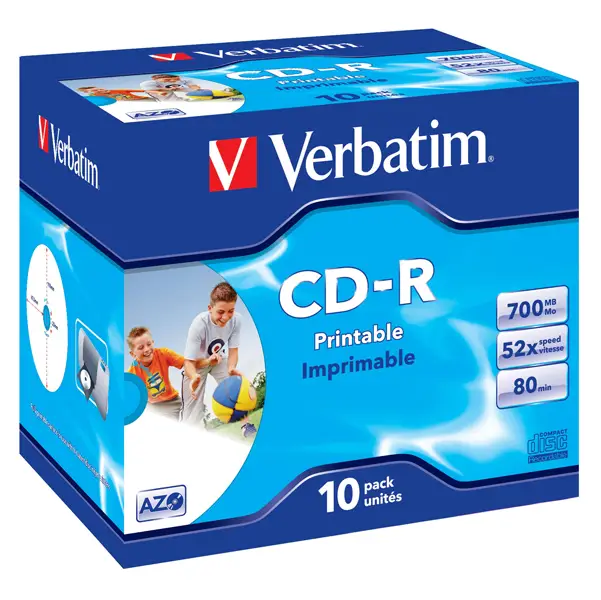 1x SCATOLA 10 CD-R DATALIFEPLUS JEWEL CASE 1X-52X 700MB STAMPABILE INKJET