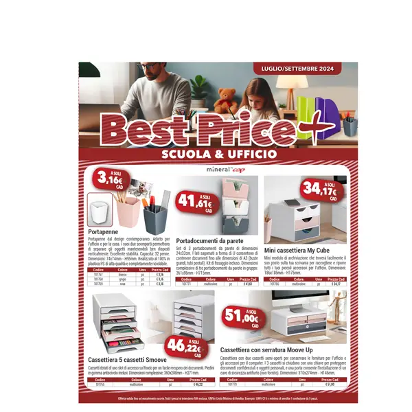 100x Volantino Best Price 4 - Scuola e ufficio - Luglio-Sett 2024 12 pag neutro