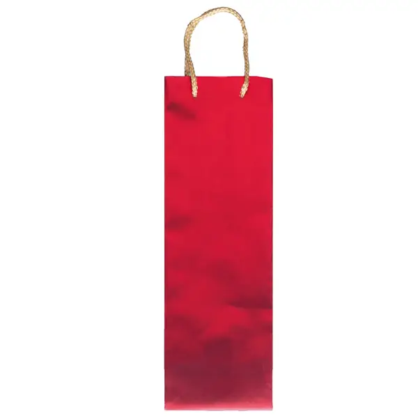 10x Shopper portabottiglie natale 12x37x9cm rosso metal Sadoch